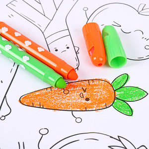 Crayons de cire de <span class=keywords><strong>craie</strong></span> en pastel à l'huile pour le dessin Crayons de cire de <span class=keywords><strong>craie</strong></span> en pastel à l'huile personnalisés pour enfants OEM, non toxiques super lavables - Product Image 4