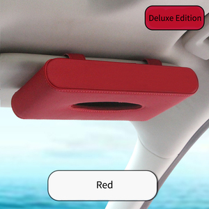 Caja de papel tisú de cuero de alta calidad, organizador de visera de coche, nuevo diseño - Product Image 2