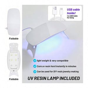 Kit de Joyería DIY TOYSRUNNER, Resina Transparente, Lámpara UV LED, Moldes de Silicona, Láminas de Purpurina, Flores, Colgantes, Llaveros - Product Image 4