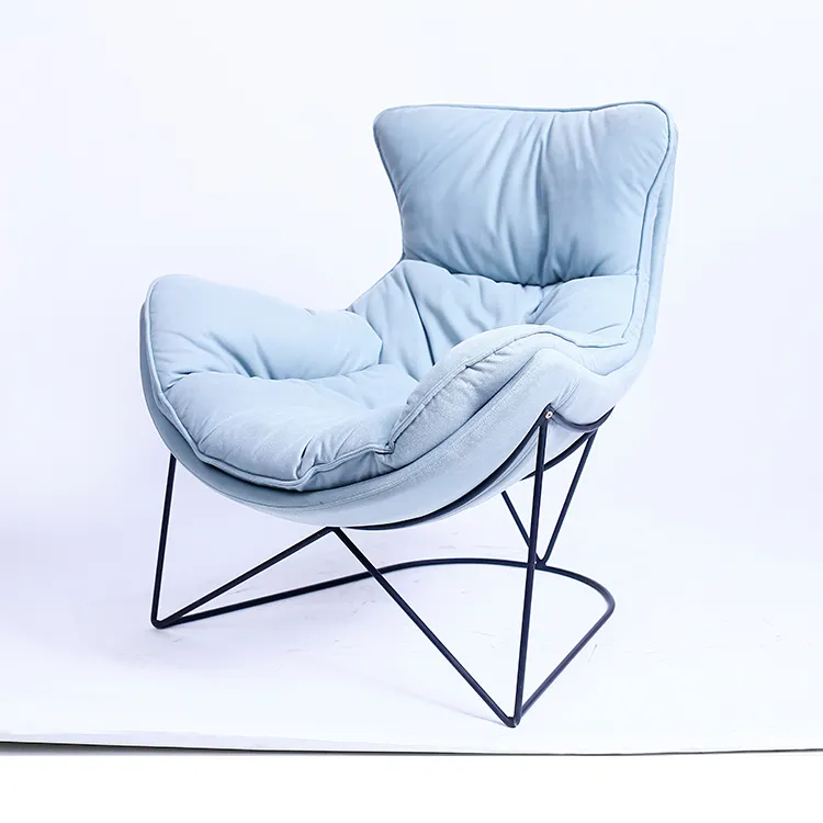 للبيع بالجملة بسعر المصنع مباشرة كرسي استراحة عصري أريكة كرسي أزرق أثاث غرفة المعيشة