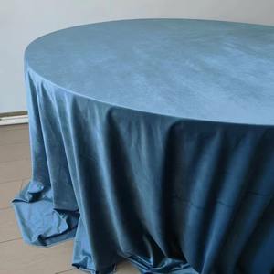 Customized 120 Inch High Quality Soft Comfortable Luxurious Velvet Round <strong>Table</strong> <strong>Cloth</strong> <strong>for</strong> Wedding <strong>Events</strong> Hotel Banquet Party - Product Image 2