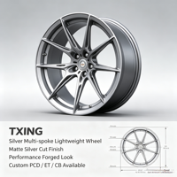 Jantes forgées de performance en argent de 18, 19 et 20 pouces pour BMW M3 M4 Tesla Model 3 Y Mustang S550 S650 5x112 5x114.3 Jantes divisées
