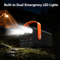 Batterie externe solaire 50000mAh 22.5W, chargeur portable à charge super rapide avec 4 câbles intégrés pour le camping en plein air
