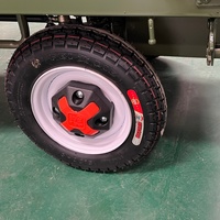 Chariot à plateforme motorisé à double vitesse avec boîte de vitesses, chariot électrique sur plateforme avec garde-corps pour le transport de marchandises industrielles OEM