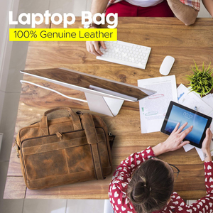Maletín para Portátil de 16 Pulgadas de Cuero Genuino para Hombres y Mujeres, Bolsa de Oficina con Correa para Carro, Logotipo Personalizado OEM, Venta al Por Mayor - Product Image 2