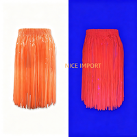 Jupe mi-longue fluorescente rose fluo pour adultes et enfants, décoration de fête d'Halloween