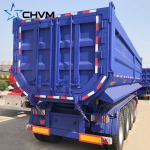 Ağır 3 aks tri-aks 30-100 ton u-tipi damperli damperli yarı römork kamyon son arka damper yarı römork satılık - Product Image 4