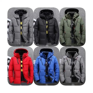 Abrigo acolchado de moda para <span class=keywords><strong>hombre</strong></span>, chaqueta de invierno, Abrigo con capucha, concha de <span class=keywords><strong>ganso</strong></span> de talla grande, estilo informal, cremallera, gran oferta - Product Image 1