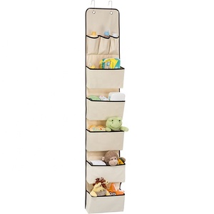Organisateur mural suspendu pour porte avec 8 poches - Crochets métalliques - Organisateur suspendu non tissé pour le bureau - Product Image 2