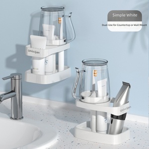Juego de Organizador de Baño Minimalista, Soporte para Vaso de Gárgaras, Ahorro de Espacio, Almacenamiento en la Encimera - Product Image 4