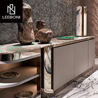 Nouveau buffet de rangement de luxe Buffet de salle à manger en marbre naturel multifonctionnel simple
