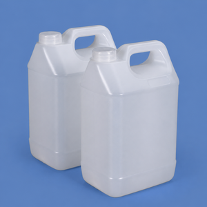 Bidon carré en plastique PE semi-transparent de 5 L avec bouchon à bec de baleine pour l'emballage <span class=keywords><strong>d</strong></span>'<span class=keywords><strong>eau</strong></span>, de vin, de condiments, de produits chimiques liquides - Product Image 3