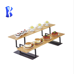 OKEY Dubai di alta qualità di stile moderno buffet riser soild legno cibo display stand rack utilizzato <span class=keywords><strong>attrezzature</strong></span> <span class=keywords><strong>per</strong></span> la <span class=keywords><strong>ristorazione</strong></span> <span class=keywords><strong>per</strong></span> la vendita - Product Image 5