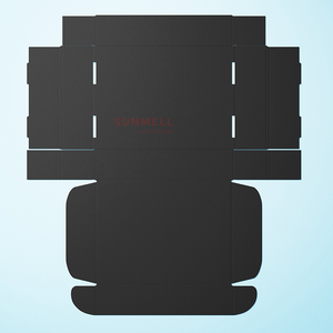 Diseño <span class=keywords><strong>gratuito</strong></span> 12x9x4 Caja de carpetas corrugada negra Logotipo personalizado Materiales reciclados Certificado ISO para calcetines Ropa Comercio electrónico - Product Image 6