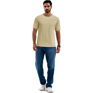 Cotrasen Men's Casual Crew Neck Basic T-Shirts Cotton Short Sleeve Summer Soft Comfort <b>Tee</b> Shirts 200 Grams Fabric Weight - Product Image 5