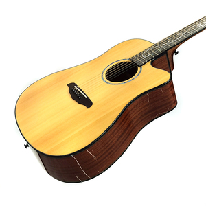 Wholesale Spruce <b>Top</b> Mahogany Back/Sides Acoustic Guitar Fingerboard Inlayed Fingerboard Pattern - Product Image 1