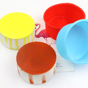 Molde de silicona para pasteles 017 con forma redonda de <span class=keywords><strong>4</strong></span> pulgadas, cuerpo de pastel adecuado para horno de microondas y tostadora con base de resina para pastel de <span class=keywords><strong>4</strong></span> pulgadas - Product Image 2