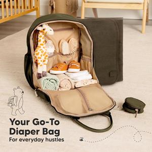 <span class=keywords><strong>Mochila</strong></span> Multifuncional de Moda para Pañales |   Bolsa de Pañales para Bebés, para Padres y Madres, 18L, Poliéster, Impermeable, con Cierre de Cremallera - Product Image 4