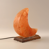 Lampe de Sel de l'Himalaya Sculptée en Cristal de Sel Rose Naturel, Veilleuse aux Formes Variées (Cœur, Étoile, Lune), Lumière Chaude, Feng Shui, Amour et Bénédictions Angéliques
