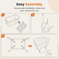Tabouret de coiffeuse avec rangement, pouf moelleux, 4 pieds en métal avec pieds antidérapants, siège rembourré en fourrure pour maquillage et chambre à coucher