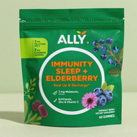 Emballage personnalisé pour gommes pour adultes imprimées sur mesure, sachet refermable, gommes vitaminées équilibrées