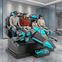 Simulator Pesawat Luar Angkasa VR 9D 4 Kursi Star VR X-Wing Wahana Gerak VR Multipemain untuk Mal, Museum Sains, Taman Hiburan VR