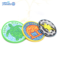 Sous-verres ronds en PVC recyclable avec logo personnalisé, tapis de tasse à bière, utilisation promotionnelle personnalisée, taille sur mesure pour les boissons