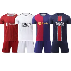 24-25 Venta al por mayor Última temporada Fútbol Club Jersey Sublimación Fútbol Uniforme Kit para hombres