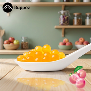 Buppoz - Bolas de Tapioca Instantáneas con Sabor a Durazno y Perlas Explosivas - Certificadas Halal, Frasco de 3.2 kg, Aptas para Vegetarianos, para Té de Burbujas - Product Image 3