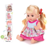 12 sortes de sons, jouet adorable pour bébé, simulation de jouer à ma première poupée, fonction d'alimentation et de pipi avec mamelon et accessoires de pot