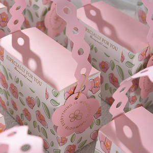 CSMD المصنعين الصينيين حفل زفاف الديكور الجملة الشوكولاته التعبئة والتغليف الوردي الحسانات مربع لباب الزفاف الهدايا - Product Image 1