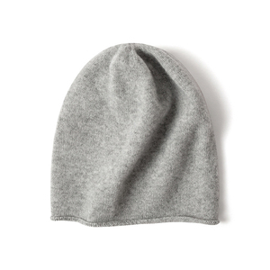 Fashion Luxury <strong>Winter</strong> Soft Solid Color Plain 100% Pure Cashmere Knit Beanie Skull Cap Custom <strong>Women</strong> Slouchy Knitted Cashmere <strong>Hat</strong> - Product Image 4