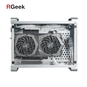 RGeek铝合金亚克力ITX迷你pc游戏机箱支持SFX电源