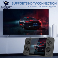 Powkiddy RGB30 Dual Players Console de jeu portable Écran de 4 pouces Système lisse Jeu rétro Communication Wi-Fi Cadeaux de Noël