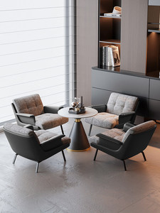 Combinaison table et chaises de négociation professionnelle en PU, amovible, lavable, personnalisable pour bureau, hôtel, hall, <span class=keywords><strong>club</strong></span>, réception VIP - Product Image 1