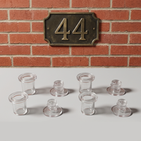 Versteckte Clip-in Schildhalterungen Plexiglas WPF-1217-TR Kunststoff-Schildpositionierer Einfache Befestigung Schildbuchstaben Klein 12*17