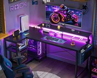 Bureau de jeu réglable en hauteur à commande électrique, directement de l'usine, avec plateau en fibre de carbone et mémoire de position, poste de travail assis-debout