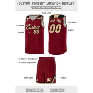 Custom Basketball Jersey Men Youth V-Neck Moisture Wicking Sublimated Print <b>Name</b> Number Team Logo Uniform Athletic Wear - Product Image 2