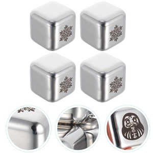 Glaçons en acier inoxydable avec logo personnalisé, glaçons en métal de qualité alimentaire 304, glaçons congelés, pierres à <span class=keywords><strong>whisky</strong></span> à la vente - Product Image 1
