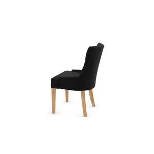 Sedia imbottita contemporanea con bottoni trapuntati e gambe <span class=keywords><strong>in</strong></span> rovere chiaro per <span class=keywords><strong>sala</strong></span> <span class=keywords><strong>da</strong></span> pranzo e <span class=keywords><strong>sala</strong></span> banchetti, sedia <span class=keywords><strong>da</strong></span> pranzo <span class=keywords><strong>in</strong></span> <span class=keywords><strong>legno</strong></span> - Product Image 4
