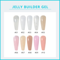Gel d'extension fonctionnel multicolore Polish UV Semipermanente Supply Salon Hard For Acrylic Gel Nail Extension Jelly BuilderGel