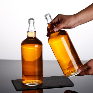 Wholesale Super clear Glass Alcohol Bottle Package Supper Flint Glass <strong>Wine</strong> <strong>Container</strong> with Wood Cork Custom logo 1750ml - Product Image 6