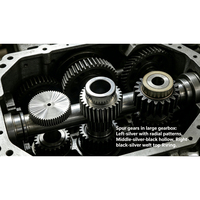 Engrenage droit de précision trempé OEM 45 #   Roue d'engrenage droite en acier pour boîte de vitesses industrielle, automatisation, robot, équipement d'emballage