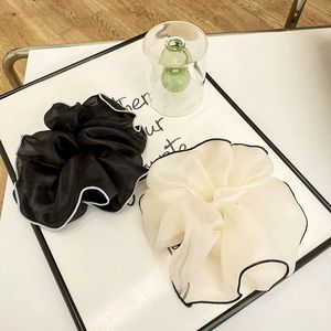 Ikat Rambut Organza Besar XXL, Aksesoris Rambut Elegan, Desainer, Polos, Ikat Rambut Besar, Scrunchies Lapis Ganda Tebal - Product Image 2