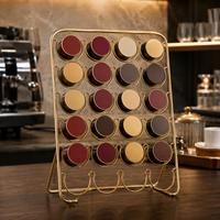 Support à capsules de café Cactus, 52 compartiments, double face, rotatif, en métal, organiseur de capsules de café, support de rangement pour capsules Nespresso, comptoir