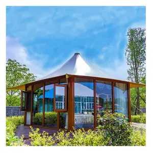 Glamping Safari Hotel Tent With PVDF Membrane Tensile Structure For Sale