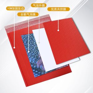 Enveloppes à bulles co-extrudées rouges épaissies auto-adhésives pour vêtements – Vente en gros - Product Image 1