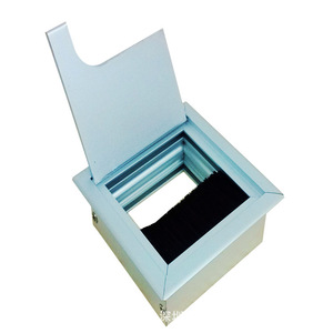 Caja de cables de aleación de aluminio Jin Aoding, cubierta rectangular de 80x80 mm para gestión de cables de escritorio - Product Image 1