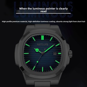 Mstianq Thương Hiệu Người Đàn Ông Sang Trọng Đồng Hồ Giản Dị Thời Trang Quay Số Lịch Sáng Không Thấm Nước Thạch Anh Chuyển Động 20Mm Ban Nhạc Chiều Rộng 42Mm Quay Số - Product Image 2