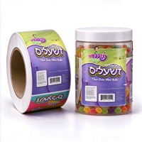 Étiquettes adhésives personnalisées avec logo pour emballages, rouleaux d'étiquettes pour pots de bonbons, étiquettes pour contenants de bonbons, autocollants enveloppants pour bouteilles de bonbons, impression d'autocollants